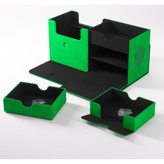 The long-awaited retail version of the Academic 133+ XL comes with all the amazing features of the Kickstarter original: a premium acrylic compartment divider, two removable hidden drawers with ingenious magnetic flaps, as well as extra slots for even more gaming accessories.
Additionally, it is equipped with our highly-rated CONVERTIBLE system. The removable cover clips to the bottom, saving precious space on the table. Moreover, the powerful magnets and the innovative closing mechanism keep the Academic 1