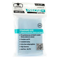 These sleeves fit perfectly into ULTIMATE GUARD Sleeves (sleeve in sleeve). Perfect for Magic the Gathering and many other standard-sized cards. 100 sleeves per pack.
