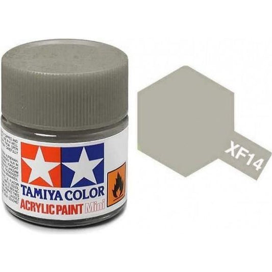 Tamiya 81714 XF-14 Flat Japanese Army J.A. Grey Gray Acrylic Paint 10ml | Galactic Toys & Collectibles