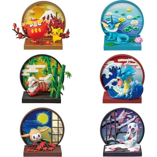 Re-Ment Pokemon Japanese Style Window - Full Box Set of 6