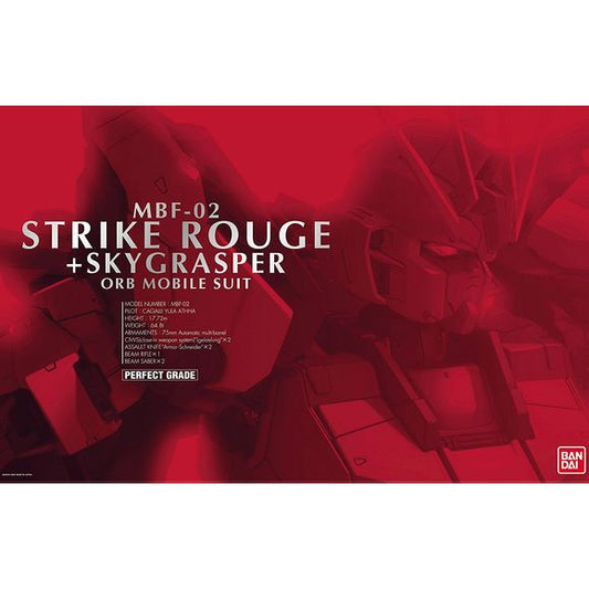 Bandai Hobby Perfect Grade MBF-02 Strike Rouge + Skygrasper Gundam PG 1/60 Model | Galactic Toys & Collectibles