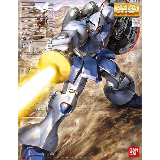 Despite the fact that the Gyan was soundly trounced by the Gundam mecha in the anime series, this Master Grade kit is still quite impressive! Featuring the version 2.0 frame designed by Bandai, the kit also comes with an LED beam sabre that lights up, a shield, hide bomb, and other various armaments, plus a 1/20 scale unpainted figure of M'Quve. Assembly required.