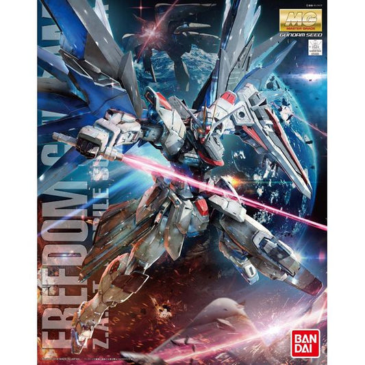 Kira Yamato’s mobile suit Freedom Gundam from the hit series “Gundam Mobile Suit Gundam SEED” and “Mobile Suit Gundam SEED Destiny” gets an updated Master Grade 2.0 release from Bandai!  This new kit has been redesigned with fantastic details and improved articulation!  All parts come molded in multiple colors and features a snap fit construction.