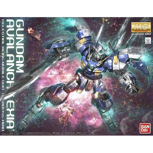 Mission start! The variant of GN-001 Gundam Exia, suited with the Avalanche armor in the side-story "Mobile Suit Gundam 00V: Battlefield Record", is appearing in the MG line-up! Skilled and accurate detailing on this kit make it one to collect! Highly poseable and featuring several unique gimmicks, this kit allows you to recreate memorable battle scenes! Switch to high-mobility mode by deploying the dash unit to the kit's legs to reproduce high speed movement! Several armaments are provided including the GN