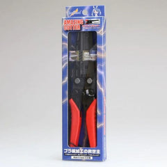 From GodHand comes an Amazing Cutter for all of your hobby needs!

This beast of a cutter can cut plastic sheets of up to 2mm thick, 75mm long, and plastic sticks with up to 5mm in diameter. Includes: Amazing Cutter
Cutter blade (attached to the cutter)
3mm plastic blade holder (attached to the cutter)
2mm hex wrench for blade changing
Exclusive-use scale
M3x8 Hex screw
0.5mm black washer
0.2mm clear washer