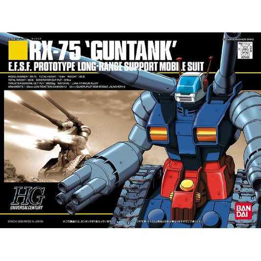 Bandai Hobby HGUC Mobile Suit Gundam RX-75 Guntank HG 1/144 Scale Model Kit