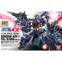 Gundam Age-1 in its final battle configuration at the end of Gundam Age. Back mounted Glastron launchers can be rotated to the front under the shoulder and features dual missile launchers. 2 shield rifles and beam sabers are also included. Armor can be purged to reveal Age-1 Flat.
