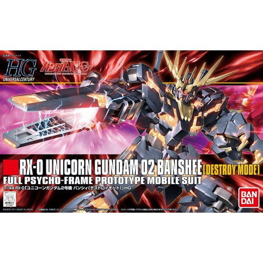 Revealed at the end of Gundam Unicorn Episode 4 is a second black Gundam shining in a brilliant orange gold light. Bearing a new V fin design and new weapons from the OVA, this sinister version of the heroic Gundam is molded in color and requires no glue to build. Original Unicorn amarments including the beam magnum and shield are included to make the novel version.
