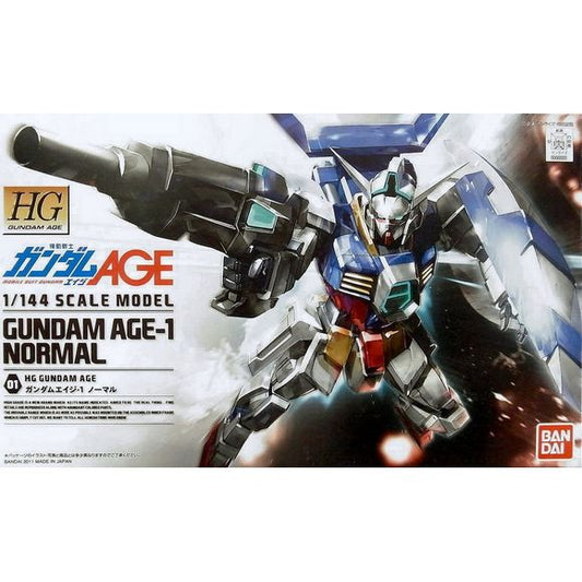 First Gundam used in "Gundam Age" includes ball jointed torso and double joints in legs and arms to allow for expressive poses. Dodds rifle, beam sabers, beam dagger parts included to replicate actions in the TV show. Compatible with other AGE kits for combining gimmicks.