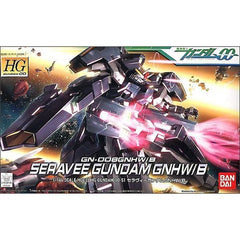 Packed with a good balance of defensive and offensive equipments for the final battle in the second season of the "Gundam 00" anime, Seravee Gundam GNHW/B is now offered as a HG snap-fit plastic kit from Bandai! The Mobile Suit comes molded in color and will be fully articulated with polycapped joints upon completion. Includes a pair of GN Bazooka II, four GN Cannons, and four GN Field Generators. The GN Cannons on its waist and the GN Field Generators can slide open. GN Cannons on Seravee Gundam's waist an