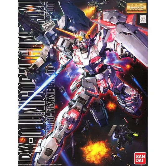 Bandai have redone much of the MG Unicorn Gundam Ver. Ka for this release including new leg armor parts allowing greater articulation and new head armor parts to match the animation version of the Unicorn. An extra antenna in Destroy Mode is included if you do not wish to use the transforming antenna. The markings for this kit are also different from the previous Ver. Ka release. Includes the Beam Magnum and Hyper Bazooka as well as blue beam sabers! From the OVA series, Gundam Unicorn, comes this highly de
