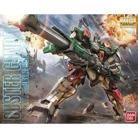 Another great SEED Master Grade suit from Bandai!  Buster is his big self complete with those massive guns he sports on his back, which can also connect together to make an even bigger weapon!  Thanks to the amazing design of the weapon arms attached to Buster's hips he can hold those massive weapons in a variety of poses all day long.