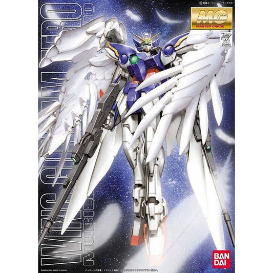Make room on your workbench and set aside a chunk of time! This fabulous Master Grade version of Wing Gundam Zero (as it appeared in the Endless Waltz OVA) is as impressive in the box as it is when completed! About 270 plastic parts (all molded in colour) snap together for assembly; polycaps at the joints ensure superb flexibility. Building starts with Bandai's world-famous "inner frame" system, designed to allow the final product to move and pose as it would in the original series; then the armour, includi
