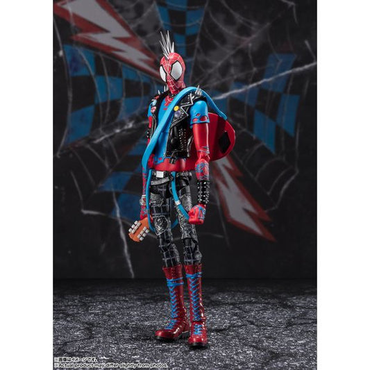 SPIDER-PUNK, from "Spider-Man: Across the Spider-Verse," joins S.H.Figuarts! Featuring his wild costume and guitar, plus an unmasked optional head and numerous hand options, it puts you right in the action of the Spider-Verse! 

[Set Contents] Main Body, Six pairs of optional hands, Optional unmasked head and neck, Bracelet, Guitar