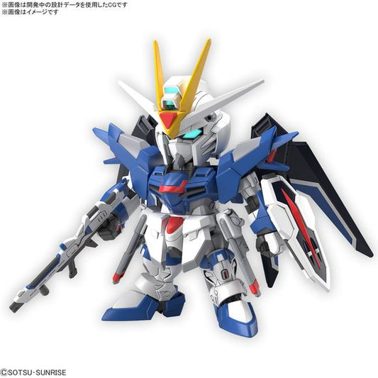 Rising Freedom Gundam from "Mobile Suit Gundam Seed Freedom" is now a member of the "SD Gundam Ex-Standard" model-kit lineup from Bandai! It can transform into its MA form by replacing some parts; it has a wide range of motion for bold action poses. Its beam rifle, beam saber, and shield are all included. Order it for your own collection today!

[Includes]:

Beam rifle
Beam saber (x2)
Shield
Stickers