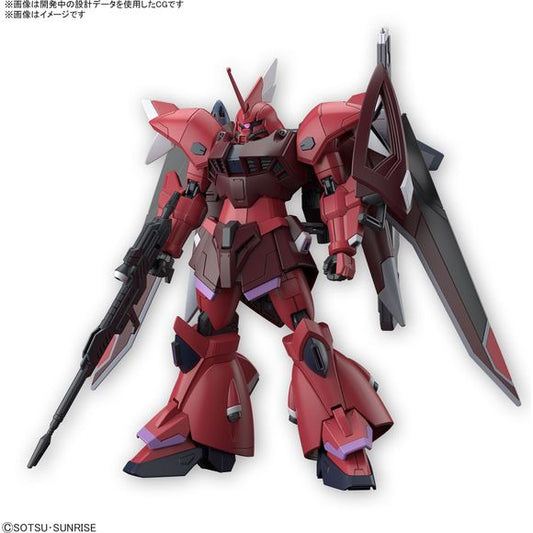 The Gelgoog Menace from "Mobile Suit Gundam Seed Freedom" is now a member of the HG model-kit lineup from Bandai! It's equipped with the "Seed Action System" internal structure that specializes in reproducing impressive action poses! The wings are movable, allowing the linear cannon and missile launcher to be held in front. The wide range of motion of the shoulders allows for smooth holding of the railgun with both hands.

[Includes]:
Beam Naginata
Beam rifle
Rail gun
Beam shield
Jointparts
Stickers