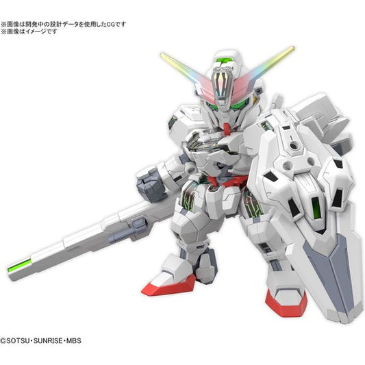 The Gundam Calibarn from "Mobile Suit Gundam: The Witch From Mercury" is now a "SD Gundam Cross Silhouette" model kit from Bandai! Parts to duplicate the rainbow-colored shine that covers the whole body shell when the Permet Score exceeds 8 are included; the non-emitting shell unit is reproduced with smoked black parts, and the red shell unit representing Permit Score 5 is also reproduced with stickers!