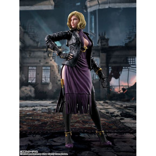 Nina Williams from TEKKEN 8, the latest title in the 3D fighting game series Tekken, joins the S.H.Figuarts series for the first time! [Set Contents] Main body, Interchangeable wrist parts: 4 left, 3 right, Interchangeable facial parts: 2, Sunglasses, 2 handguns, Background sheet