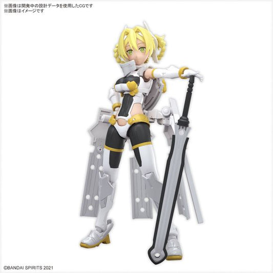 Bandai's "30MS (30 Minutes Sisters)" lineup gets a new sister -- say hello to Yufia! This set includes parts to build her body, three interchangeable faces with tampo printing (a normal expression, a smile, and a screaming face), and armor parts. Teeth parts are included, and can be installed if you like! Her waist armor is movable on multiple axes, and has a new structure that allows her to be displayed in a natural kneeling pose. 

[Includes]:

Face parts (tampo printed) (x3)
Armor parts (x1 set)
Joint pa
