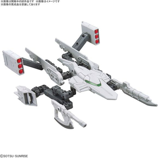 This option parts set from Bandai provides you with a wide variety of joint parts and weapons that can be combined to move in various ways! You can combine the shield and stabilizer to create a huge, powerful fighting weapon; the axe and sword can also be equipped as rifles

[Includes]:

Sword
Axe
Booster (x2)
Missile launcher (x2)
Stabilizer (x2)
Shield
Multi-mount
Waist armor
Intake (x2)
Joint parts (x1 set)
Stickers