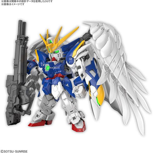 Bandai adds the Wing Gundam Zero from "Mobile Suit Gundam Wing: Endless Waltz" to their high-end SD brand, "MGSD"! The main wings of the Wing Binder, which combines mobility and beauty, can be deployed to reveal the silver parts inside and the clear parts with reflection-cut processing

[Includes]:

Twin buster rifle
Shield
Effect parts (x2)
Marking stickers