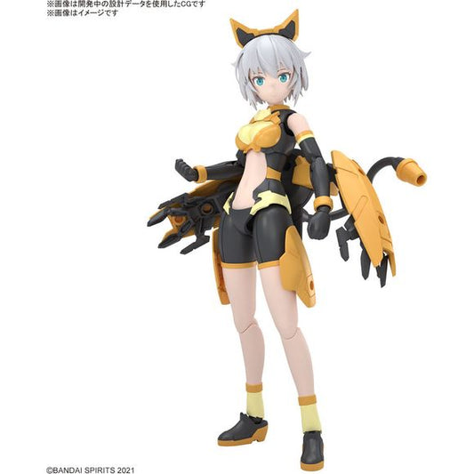 Rishetta returns to Bandai's "30MS (30 Minutes Sisters)" model-kit lineup with a completely new design! The parts on the runners are arranged in a way that's optimal to ease of assembly and efficient work flow, allowing for smooth assembly. You can customize her into her armed mode by assembling the armor parts! 

[Includes]:

Face parts (tampo-printed) (x3)
Armor parts (x1 set)
Joint parts (x1 set)
Hand parts (x1 set)
Lead wire