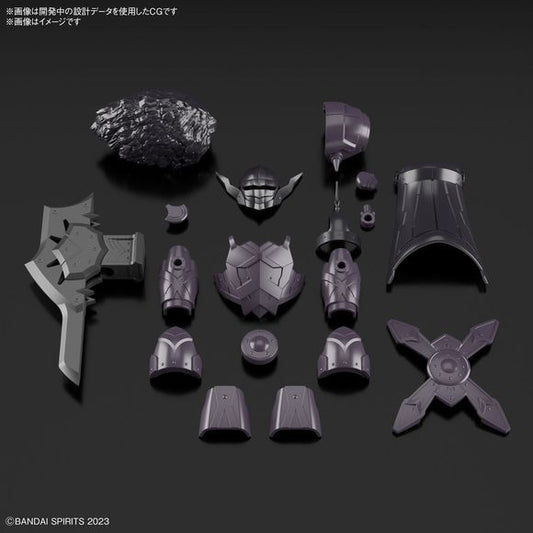 This new "30MF (30 Minutes Fantasy)" set from Bandai allows you to "class up" your 30MF Silhouette to a higher-level job! Combine this set with the separately-sold 30MF Rosan Fighter to create the Rosan Viking!

[Includes]:

Armor parts (x1 set)
Weapon parts (x1 set)