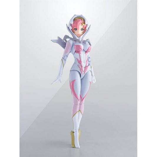 PRE-ORDER: Expected to ship in November of 2025

From the film "Mobile Suit Gundam Seed Freedom", pilot suit version Lacus Clyne is now available!! The cockpit-style display stand and exchangeable torso parts allow you to pose the figure in a riding pose. The included parts also make it possible to recreate her deployment in various ways!