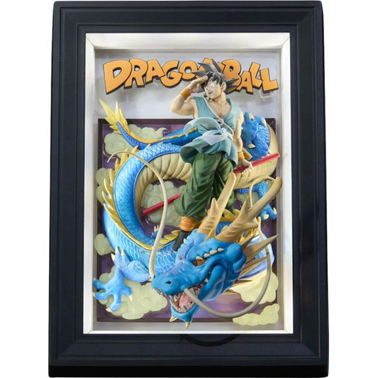 PRE-ORDER: Expected to ship in December of 2025

Bandai's new "Tamashii Art" lineup brings us awesome 3D paintings that can be hung on the wall! The first release is a 3D version of the cover art from the final chapter of the iconic "Dragon Ball," with Son Goku and a magnificent dragon similar to Shenron. The design and coloring are amazingly detailed, and it's equipped with LED lights inside the frame that light up when you touch the sensor on the top.

Measures approximately 10.8 inches tall

Requires thr