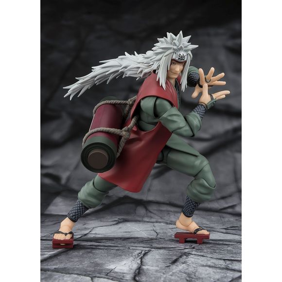PRE-ORDER: Expected to ship in October of 2025

 "JIRAIYA" from the NARUTO series comes to S.H.Figuarts with his Sage Mode! This gorgeous set includes two patterns of "JIRAIYA" that allow you to play with both normal and Sage Mode. In addition to an optional hand for Rasengan, hand parts for Sage mode are included as replacement parts, and by combining the figure with the optional "Fukasaku & Shima" and foot parts, you can fully enjoy JIRAIYA in his Sage Mode.