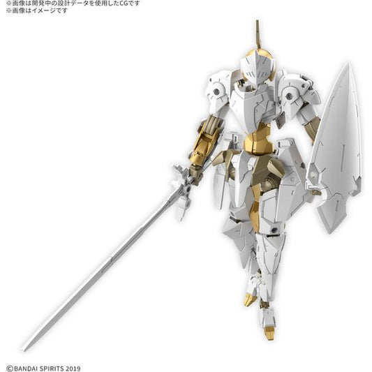 This kit took first place in the "30MM Color Variation Grand Prix -- Promise with Maxion" competition! The Spinatio (Royal Knight Type) features gleaming golden accents on a white base!