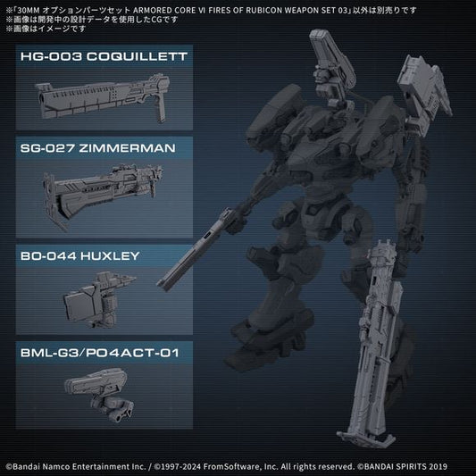 Bandai Hobby 30MM Option Parts Armored Core VI Weapon Set 03