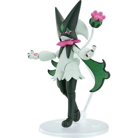 Meowscarada joins the "Pokemon Plamo Select" model-kit series from Bandai! This kit is super-easy to assemble without the need for tools, and it'll be posable after assembly too!