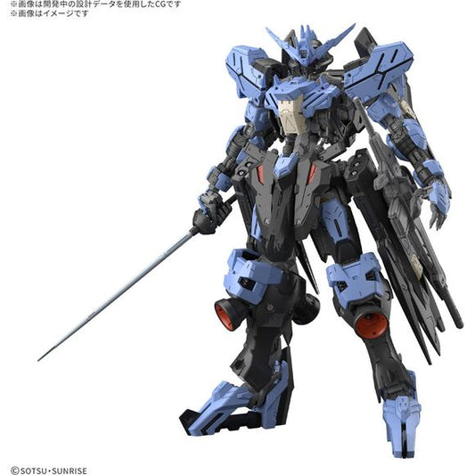 The Gundam Vidar from "Mobile Suit Gundam: Iron-Blooded Orphans" joins Bandai's "Master Grade (MG)" model-kit lineup! Equipped with an updated Gundam Frame, that allows for an expanded range of motion in the shoulder joints; the Hunter Edges on its toes and heels can be deployed.