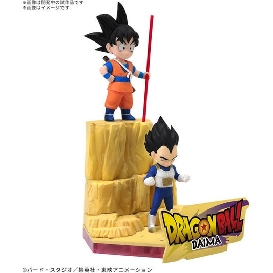 This pre-painted plastic model kit from Bandai allows you to display the world of "Dragon Ball DAIMA" on your desktop! Pre-painted parts for the face and body make assembly super-fast and easy, and the rocky base is also carefully reproduced.