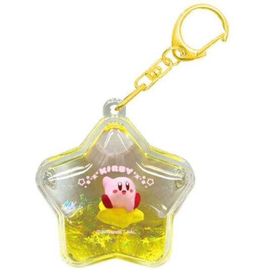 These water-filled keychains feature a Kirby charm floating inside! Easily attach to your keys or bag with gold lobster clasp.