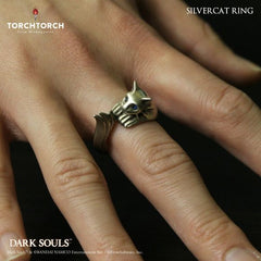 First 4 Figures Dark Souls Ring Collection: Silver Cat Ring (Men's Size 8.5)