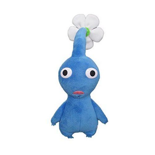 From the popular "Pikmin" series of games, here's a cute plush toy of a blue Pikmin! He's soft and finely made, and would look great displayed with some of the Pikmin plush toys from the same series.   Approximate size  W 4.5" x D 4" x H 6.5"