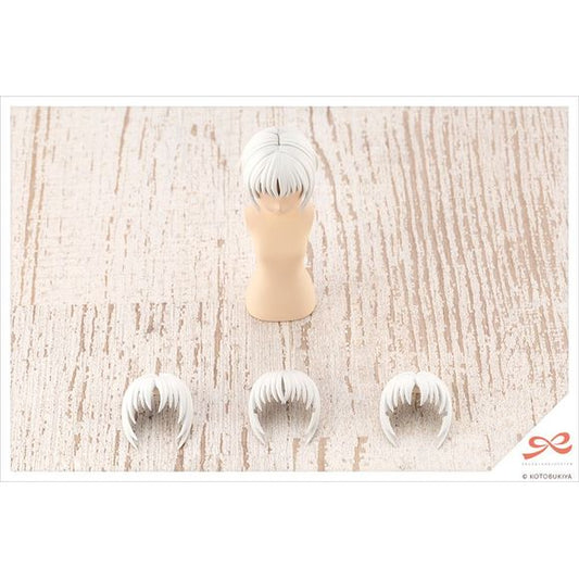 Kotobukiya Sousai Shojo Teien After School Short Wig Hair Type A White & Chocolate Brown Model Kit | Galactic Toys & Collectibles