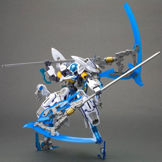 Kotobukiya is excited to announce that the NSG-X2 HRESVELGR=ATER:RE2 is joining the Frame Arms series. The color scheme for this model kit was based on the winning design from the My Svelgr Coloring Contest. Additionally, a newly designed weapon is included with this model kit, which act as wings giving this model kit a unique silhouette when in flight mode. 5.91 inches (15cm) tall.