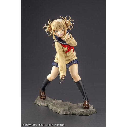 From the hit anime My Hero Academia, Himiko Toga is joining Kotobukiya’s lineup as a scale figure!

At first glance, she looks like a normal high school girl as she stands in a cutesy pose, but the knife that she is gripping in her right hand hints at her twisted personality.

Display Himiko Toga to recreate the world of My Hero Academia by adding her to your collection today!

*This reproduction will have a different SRP than its first release.