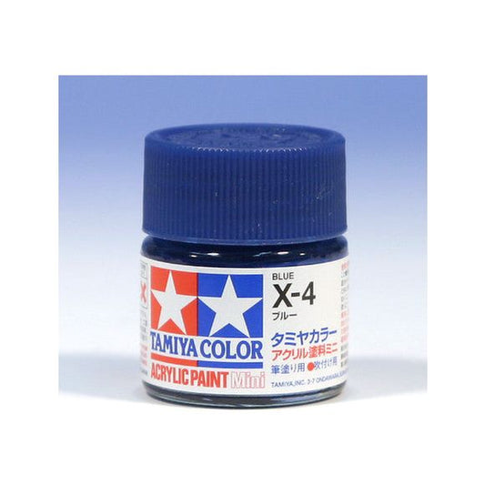 Tamiya Color Mini X-4 Blue Acrylic Paint 10ml | Galactic Toys & Collectibles