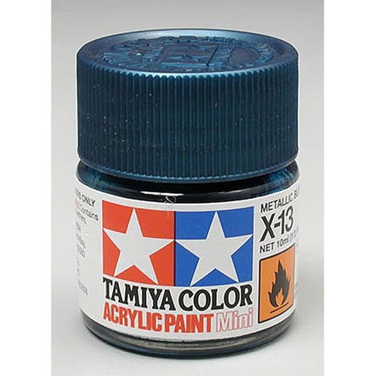 Tamiya Acrylic Paints are made from water-soluble acrylic resins and are excellent for either brush or spray painting. These paints can be used on styrol resins, styrofoam, wood, plus all of the common model plastics. The paint covers well, flows smoothly with no blushing or fading, and can be blended easily. 10ml screw top bottle. 

Proper ratio for paint thickness differs according to weather conditions. Rough guidelines of thinning ratio is 2:1-3:1 ( Tamiya Acrylic paint : thinner).

Continental US S