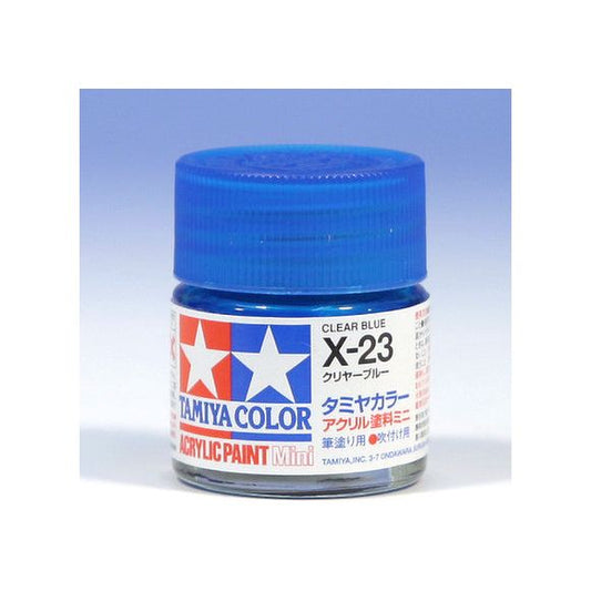Tamiya Acrylic Paints are made from water-soluble acrylic resins and are excellent for either brush or spray painting. These paints can be used on styrol resins, styrofoam, wood, plus all of the common model plastics. The paint covers well, flows smoothly with no blushing or fading, and can be blended easily. 10ml screw top bottle. 

Proper ratio for paint thickness differs according to weather conditions. Rough guidelines of thinning ratio is 2:1-3:1 ( Tamiya Acrylic paint : thinner).

Continental US S
