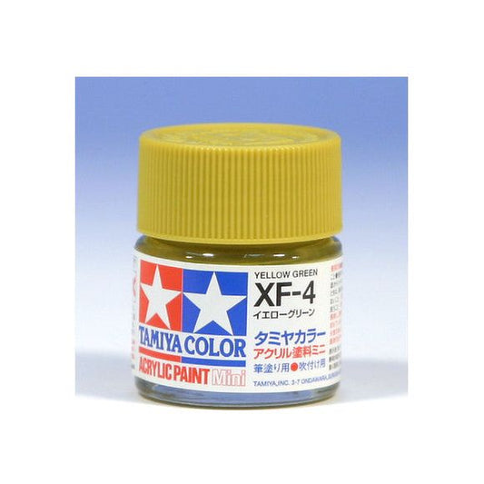 Tamiya Color Mini XF-4 Yellow Green Acrylic Paint 10ml | Galactic Toys & Collectibles