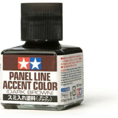 Tamiya Panel Line enamel paints are ideal for highlighting panel lines and other details to give your model a more realistic depth. The paint has been pre-diluted into the ideal viscosity and can be easily applied into crevasses such as panel lines with the brush on the bottle cap. Once dried, any excess may be cleaned up by using enamel thinner. (Bottle contains 40ml)

Continental US Shipping Only