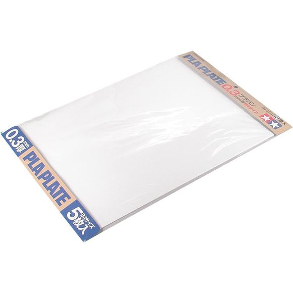 Tamiya 70122 Polystyrene Styrene Plastic Sheet Plaplate 0.3mm 257mm x .364mm (5) | Galactic Toys & Collectibles
