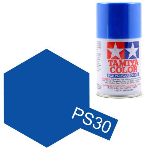 This spray paint was developed especially for decorating transparent polycarbonate bodies used in R/C car modeling. Each can contains 100ml of paint, which is the appropriate amount for finishing the model. Paint the body from the inside, keeping the can about 30cm from the surface. After curing apply another coat as necessary. These paints are impervious to oil and fuels, so they can be safely used on gas-powered R/C bodies. Note: Never use these paints on plastic models.