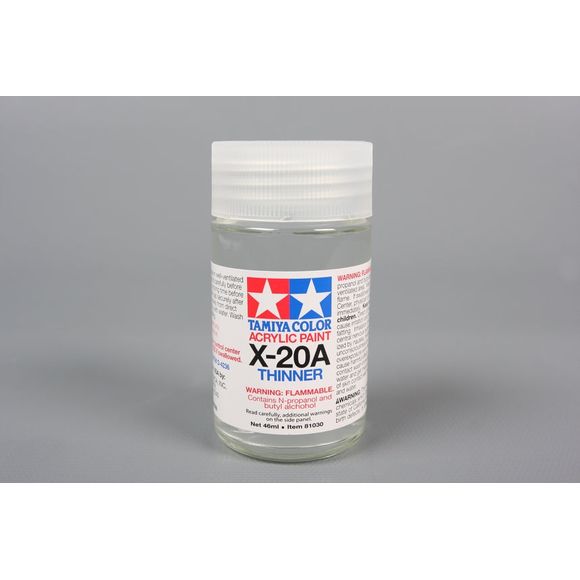 Tamiya 81030 Poly Acrylic Paint Thinner X-20A X20A 46ml Bottle | Galactic Toys & Collectibles