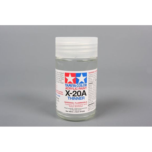 Tamiya 81030 Poly Acrylic Paint Thinner X-20A X20A 46ml Bottle | Galactic Toys & Collectibles